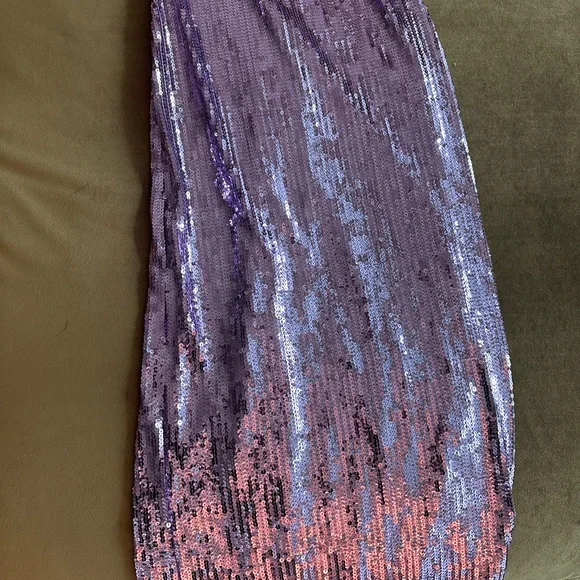 Galvan London Purple Sequin Dress - Picture 4 of 6